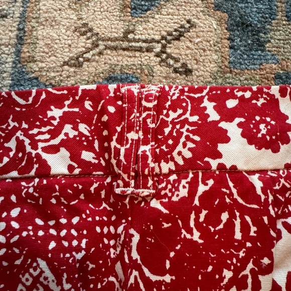 Talbots red and white cotton twill skirt size 4 - Picture 2 of 8